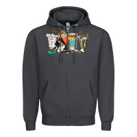 Smoke alaskan border collie dog coffee cups Zipper Hoodie - texasbilliewilder
