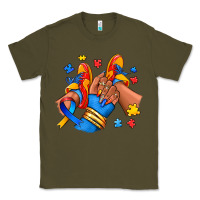 Army Green Autism afro girl sneakers Classic Tee - RanaPortraitStore