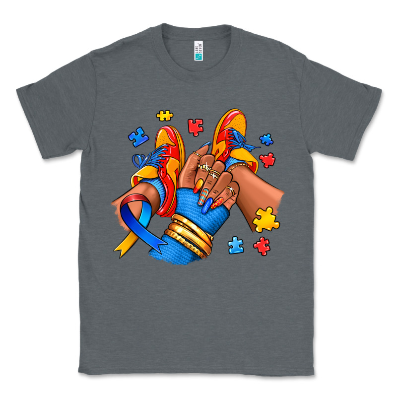 Autism Afro Girl Sneakers Classic Tee by RanaPortraitStore | Teevron