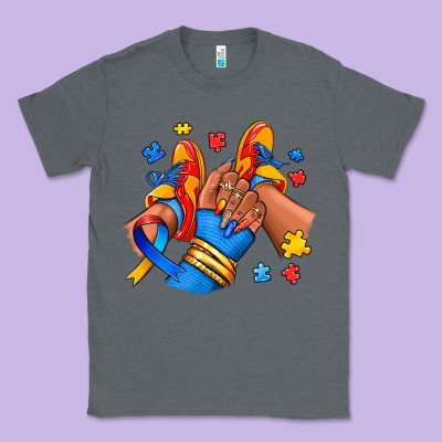 Autism Afro Girl Sneakers Classic Tee Designed By Ranaportraitstore