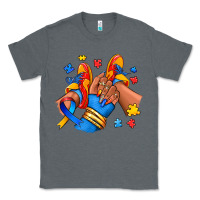Charcoal Heather Autism afro girl sneakers Classic Tee - RanaPortraitStore