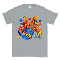 Heather Grey Autism afro girl sneakers Classic Tee - RanaPortraitStore