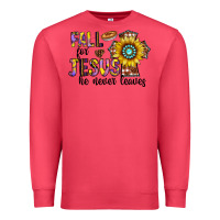 Cardinal fall for jesus he never leaves Premium Sweatshirt - CowhideDigitalArt