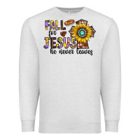 Oatmeal Heather fall for jesus he never leaves Premium Sweatshirt - CowhideDigitalArt