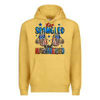Antique Gold star spangled and hammered skeleton hand Premium Hoodie - Jasminsmagicworld