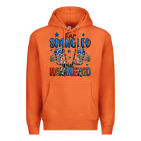Carrot star spangled and hammered skeleton hand Premium Hoodie - Jasminsmagicworld