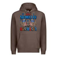 Coffee star spangled and hammered skeleton hand Premium Hoodie - Jasminsmagicworld