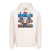 Pale Pink star spangled and hammered skeleton hand Premium Hoodie - Jasminsmagicworld