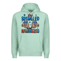 Seafoam star spangled and hammered skeleton hand Premium Hoodie - Jasminsmagicworld