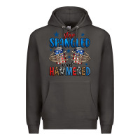 Smoke star spangled and hammered skeleton hand Premium Hoodie - Jasminsmagicworld
