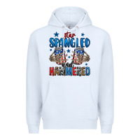 White star spangled and hammered skeleton hand Premium Hoodie - Jasminsmagicworld