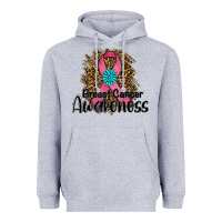 Heather Grey breast cancer awareness Heavyweight Hoodie - RanaPortraitStore
