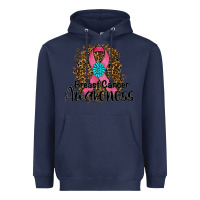 Navy breast cancer awareness Heavyweight Hoodie - RanaPortraitStore
