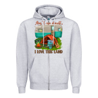 Heather Grey ain t no doubt i love this land Zipper Hoodie - texasbilliewilder