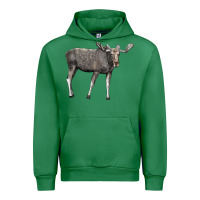 Emerald Moose Buck Deer Urban Hoodie - LillyAllenDesigns