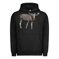 Pigment Black Moose Buck Deer Urban Hoodie - LillyAllenDesigns