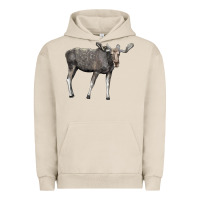 Pigment French Oak Moose Buck Deer Urban Hoodie - LillyAllenDesigns