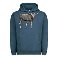 Pigment Midnight Navy Moose Buck Deer Urban Hoodie - LillyAllenDesigns