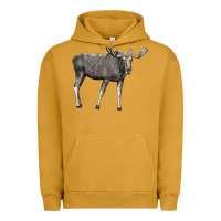 Pigment Peanut Butter Moose Buck Deer Urban Hoodie - LillyAllenDesigns