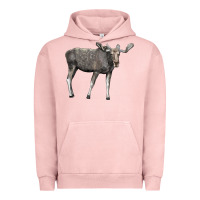 Pigment Salmon Moose Buck Deer Urban Hoodie - LillyAllenDesigns