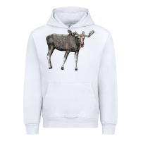 White Moose Buck Deer Urban Hoodie - LillyAllenDesigns