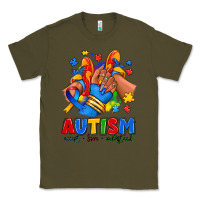 Army Green Autism accept love understand afro girl sneakers Classic Tee - RanaPortraitStore
