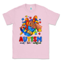 Bubblegum Pink Autism accept love understand afro girl sneakers Classic Tee - RanaPortraitStore