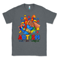 Charcoal Heather Autism accept love understand afro girl sneakers Classic Tee - RanaPortraitStore