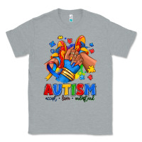 Heather Grey Autism accept love understand afro girl sneakers Classic Tee - RanaPortraitStore