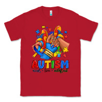 Red Autism accept love understand afro girl sneakers Classic Tee - RanaPortraitStore