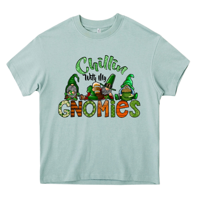 St Patricks Day Gnomes Heavy Core Tee by CowhideDigitalArt | Teevron