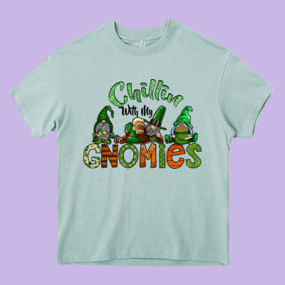 St Patricks Day Gnomes Heavy Core Tee Designed By Cowhidedigitalart