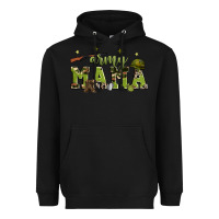 Black army mama Heavyweight Hoodie - Zillion Design Studio