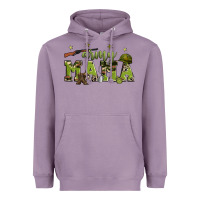 Lavender army mama Heavyweight Hoodie - Zillion Design Studio