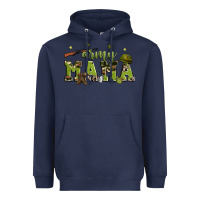 Navy army mama Heavyweight Hoodie - Zillion Design Studio