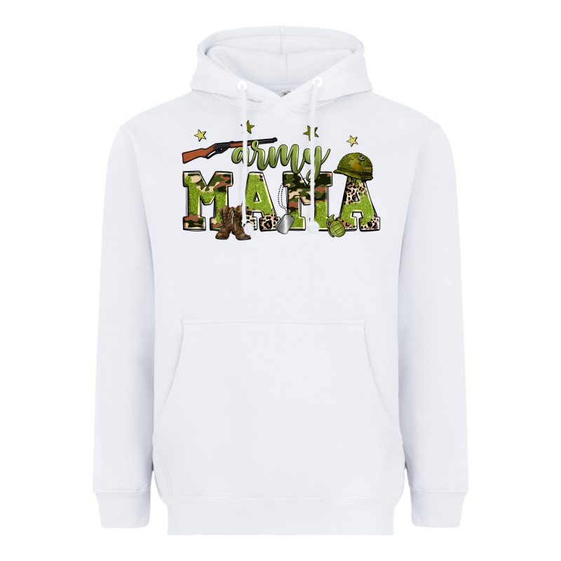 Army Mama Heavyweight Hoodie by Zillion Design Studio | Teevron