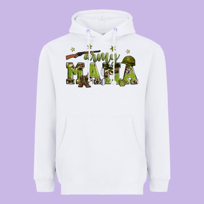 Army Mama Heavyweight Hoodie Designed By Zillion Design Studio