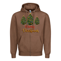 Chestnut merry christmas trees Zipper Hoodie - RanaPortraitStore