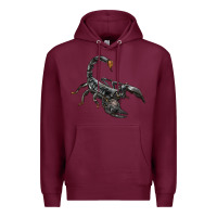 Burgundy scorpion Premium Hoodie - LillyAllenDesigns