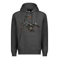 Charcoal Heather scorpion Premium Hoodie - LillyAllenDesigns