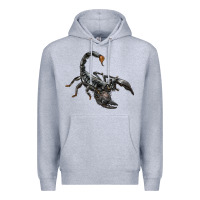 Heather Grey scorpion Premium Hoodie - LillyAllenDesigns