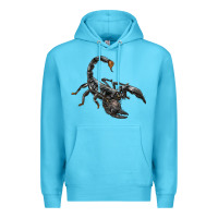 Ocean Blue scorpion Premium Hoodie - LillyAllenDesigns