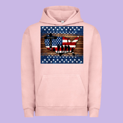 God Bless America American Flag Tumbler Urban Hoodie Designed By Jasminsmagicworld