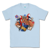 Dusty Blue Baseball afro girl sneakers Classic Tee - RanaPortraitStore