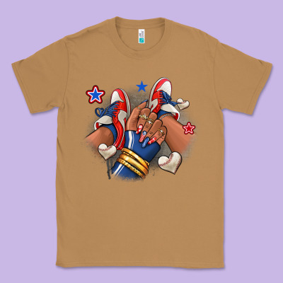 Baseball Afro Girl Sneakers Classic Tee Designed By Ranaportraitstore