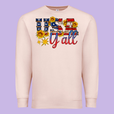 Usa Y All Premium Sweatshirt Designed By Hra Design Shop