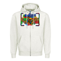 Oatmeal Heather autism mimi Zipper Hoodie - Zillion Design Studio