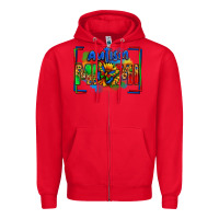 Red autism mimi Zipper Hoodie - Zillion Design Studio