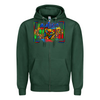 Sports Green autism mimi Zipper Hoodie - Zillion Design Studio