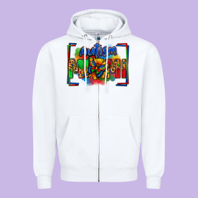 Autism Mimi Zipper Hoodie Designed By Zillion Design Studio